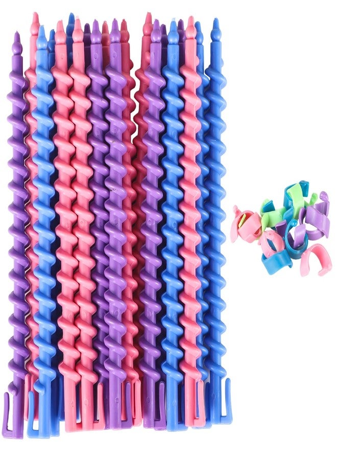 Homaisson 100 Pcs Spiral Perm Rods, Heatless Hair Curl Rods, Perm Wave Curlers Kit for Long Hair, Plastic Material, Styling Curling Rods for Custom Hairstyles, Random Colors - Image 2